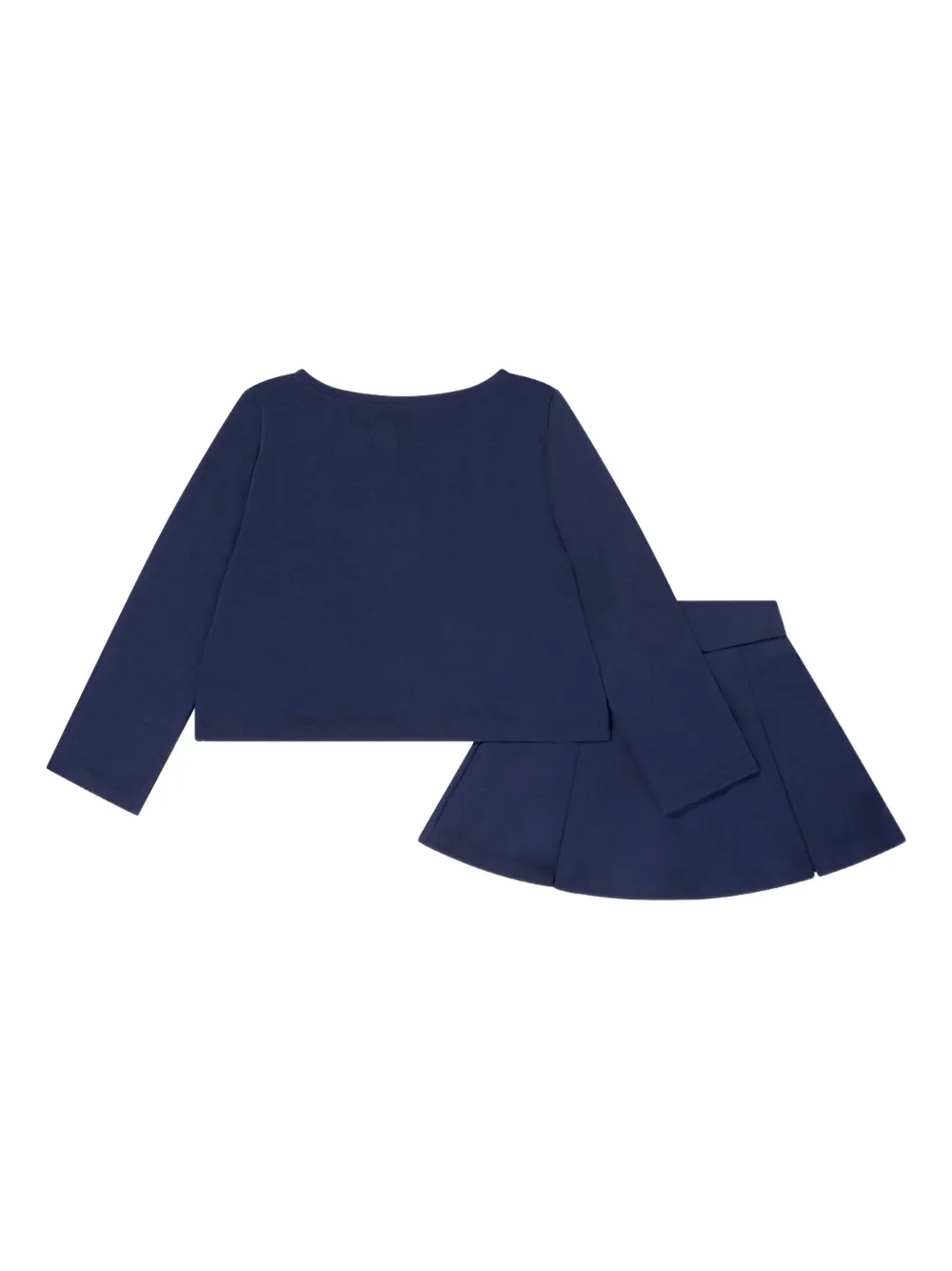 Polo Ralph Lauren Embroidered Logo T-shirt And Skirt Set In Blue