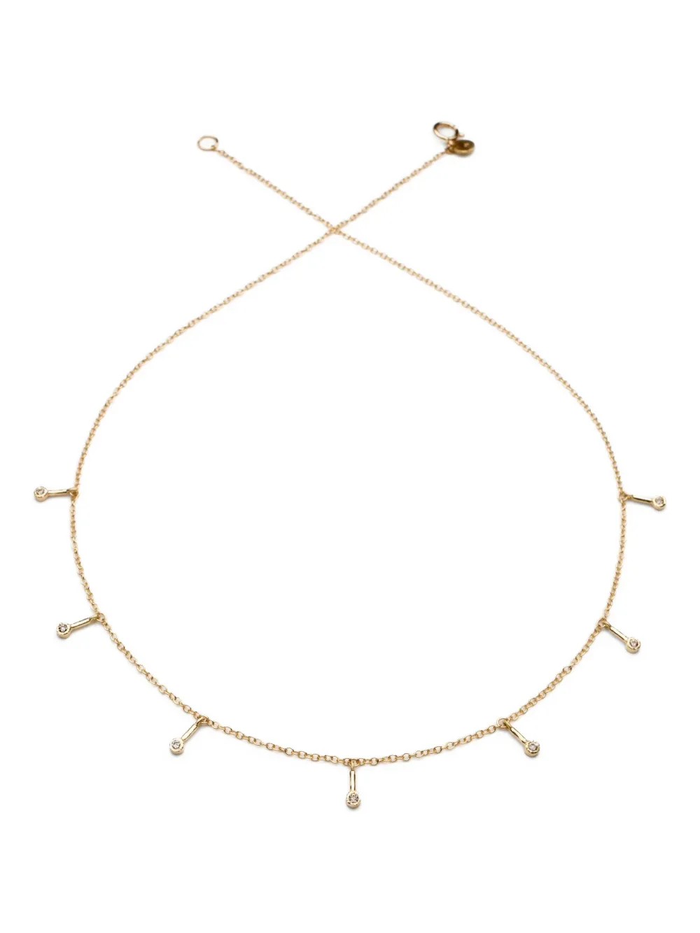 Yasuko Azuma 18k Yellow Gold Raindrop Diamond Necklace In Gold