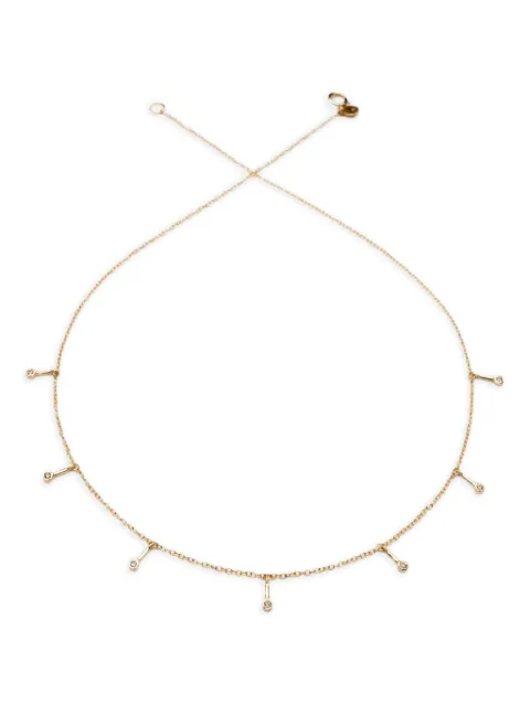 Yasuko Azuma  18K yellow gold Raindrop diamond necklace