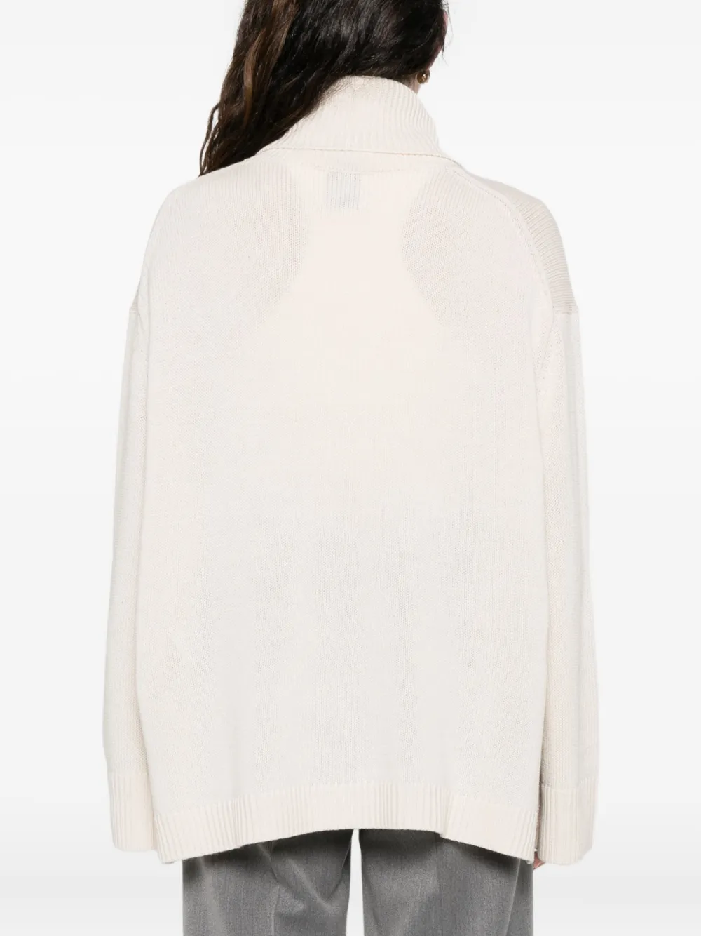 Allude Cable-knit Turtleneck Sweater In Neutral