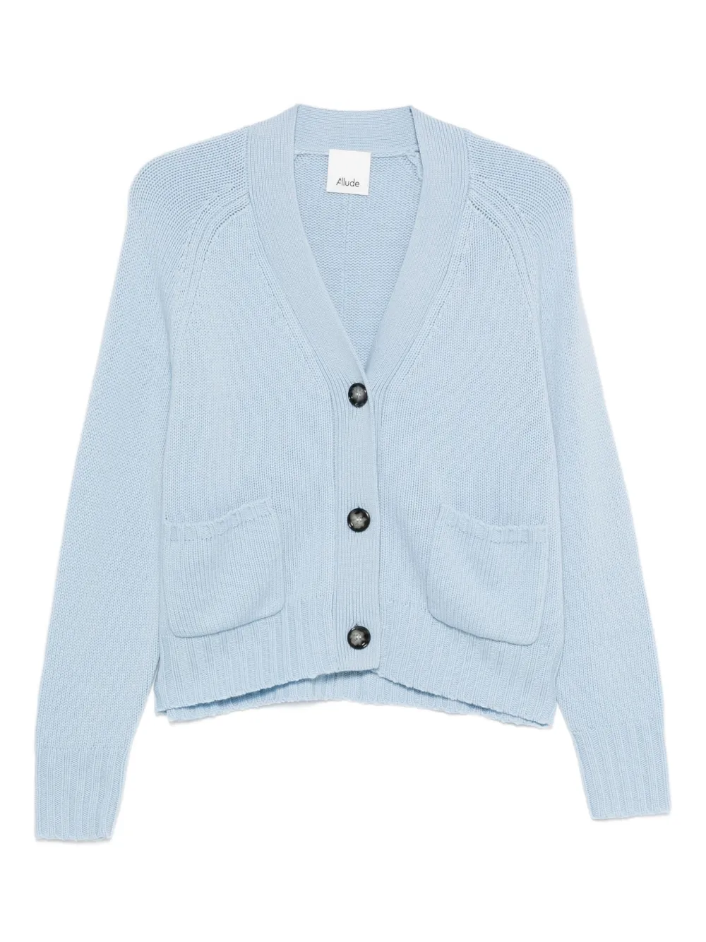 Allude patch-pocket button-up cardigan | Blue | Image 1