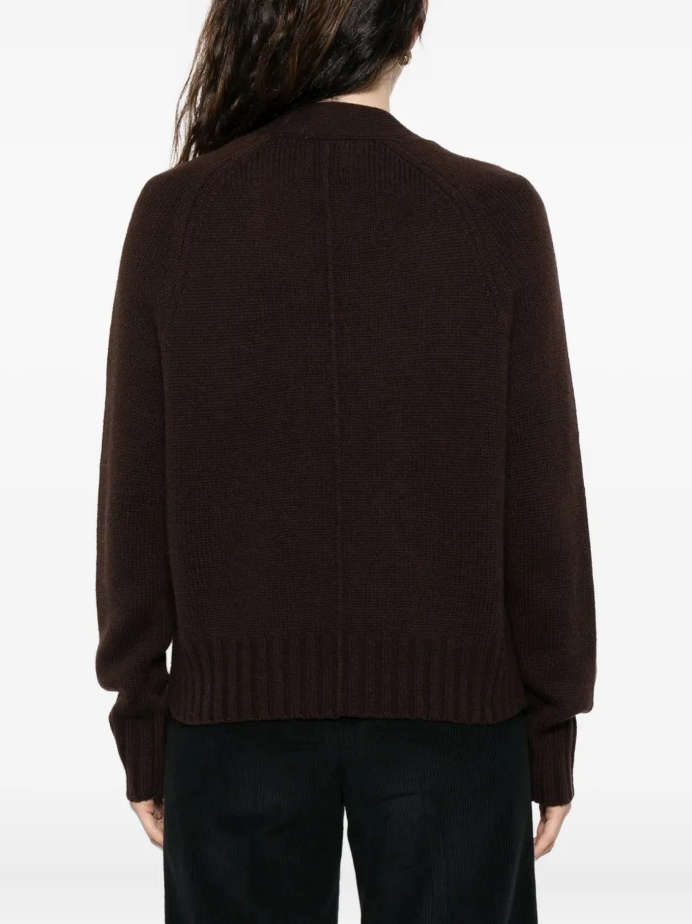 Allude Vest met V-hals Bruin