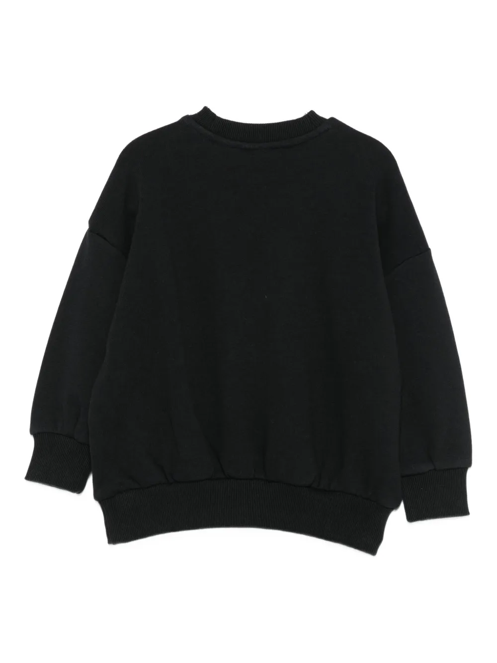 Mini Rodini Sweater met geborduurde olifant Zwart