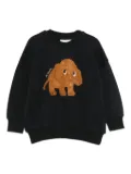 Mini Rodini embroidered-elephant sweatshirt - Black