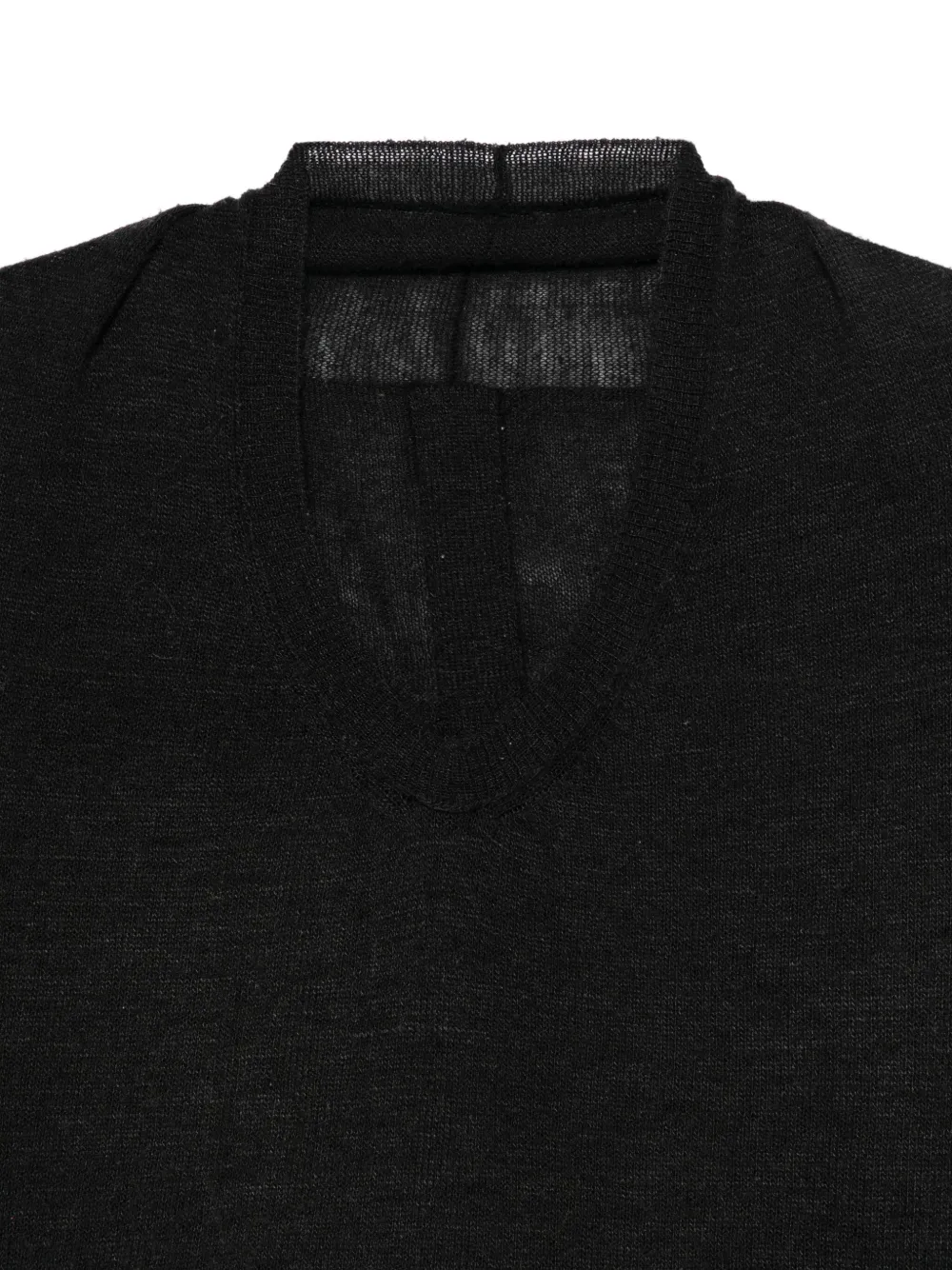 Pre-owned Yohji Yamamoto 2000s V-neck Sweater In Black