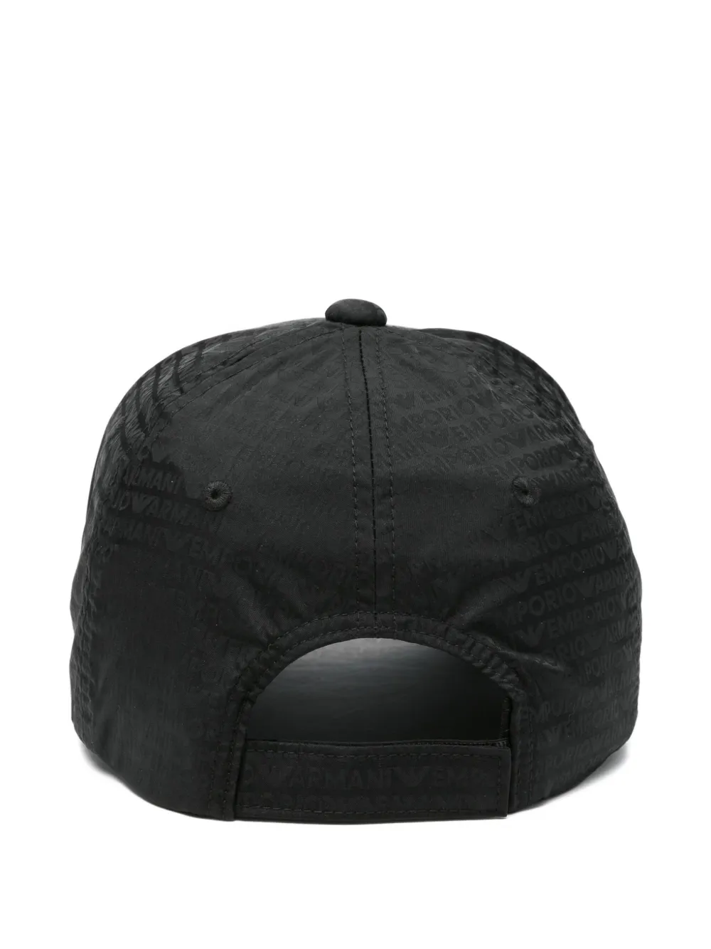 Emporio Armani logo-plaque baseball cap - Zwart