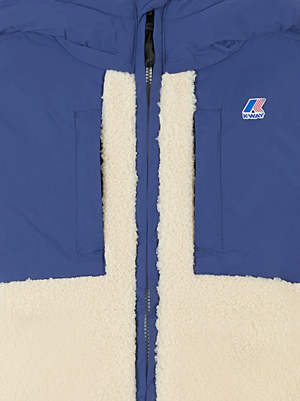 K-way Hooded Fleece-paneled Coat In Neutral