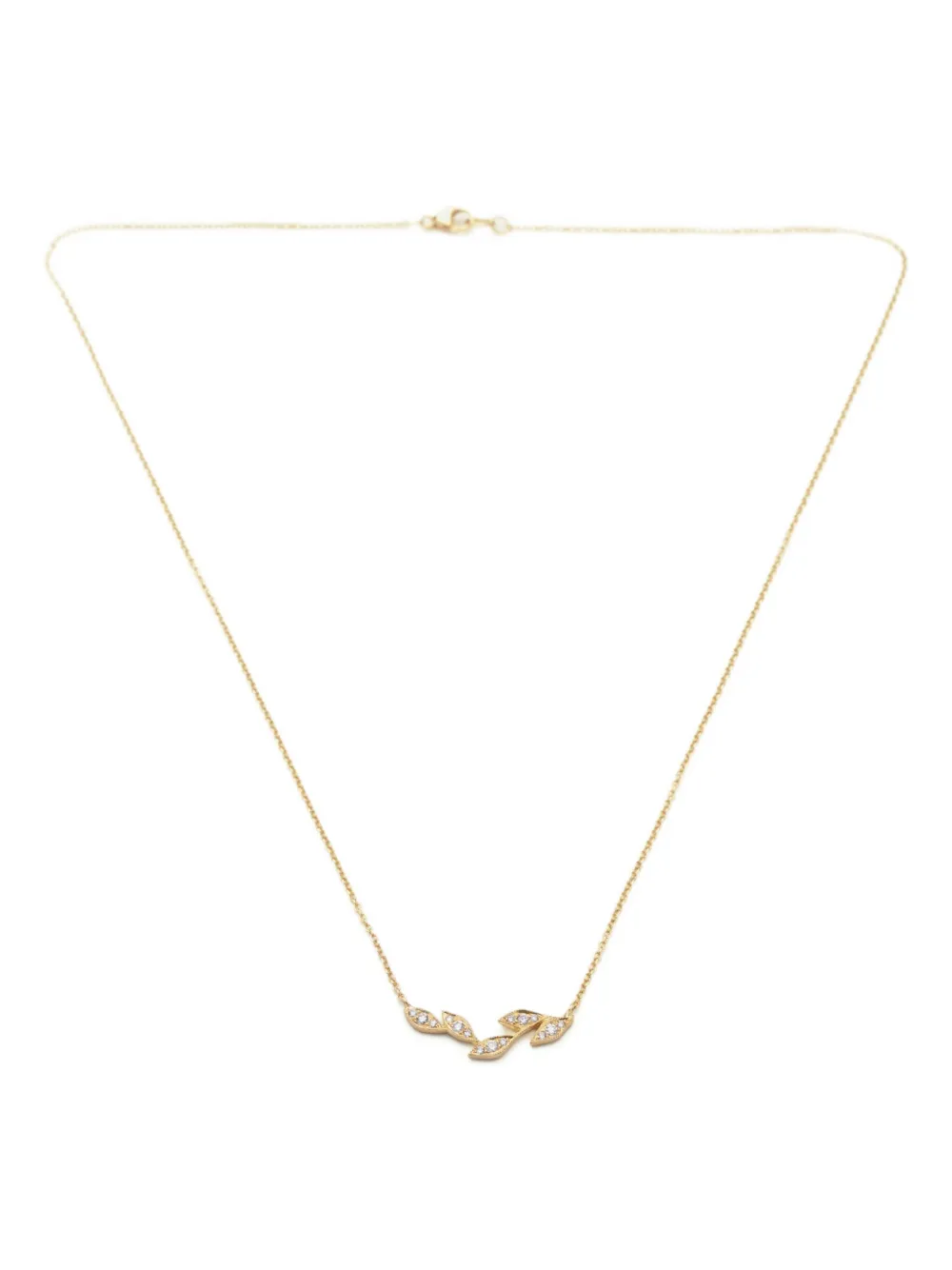 Yasuko Azuma  18K yellow gold Five Leaf diamond necklace | Gold | Image 1