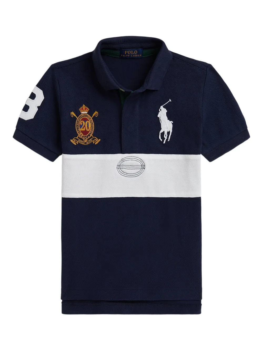 POLO RALPH LAUREN KIDS emblem striped polo shirt | Blue | Image 1