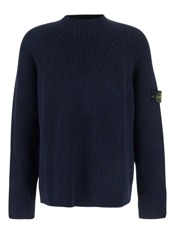 Stone Island リブニット セーター | ブルー | FARFETCH JP