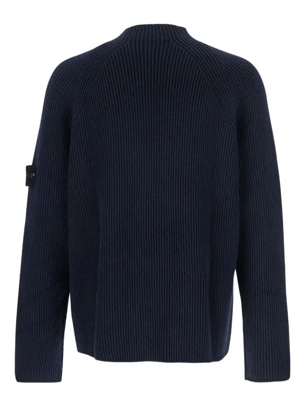 Stone Island リブニット セーター | ブルー | FARFETCH JP