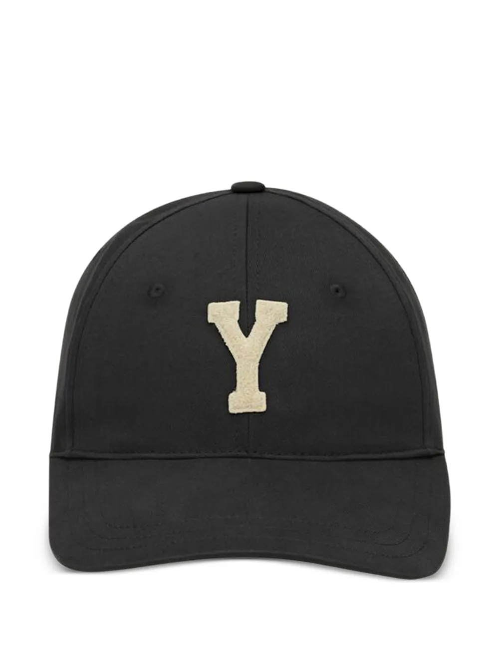 Saint Laurent Honkbalpet met Y-patch Zwart