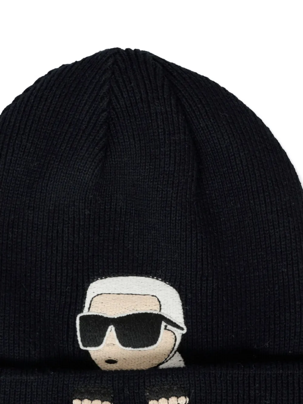Karl Lagerfeld Kids Muts met geborduurd logo Zwart