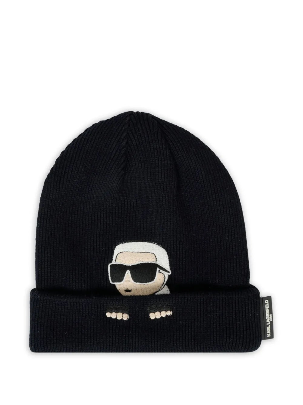 Karl Lagerfeld Kids Muts met geborduurd logo Zwart