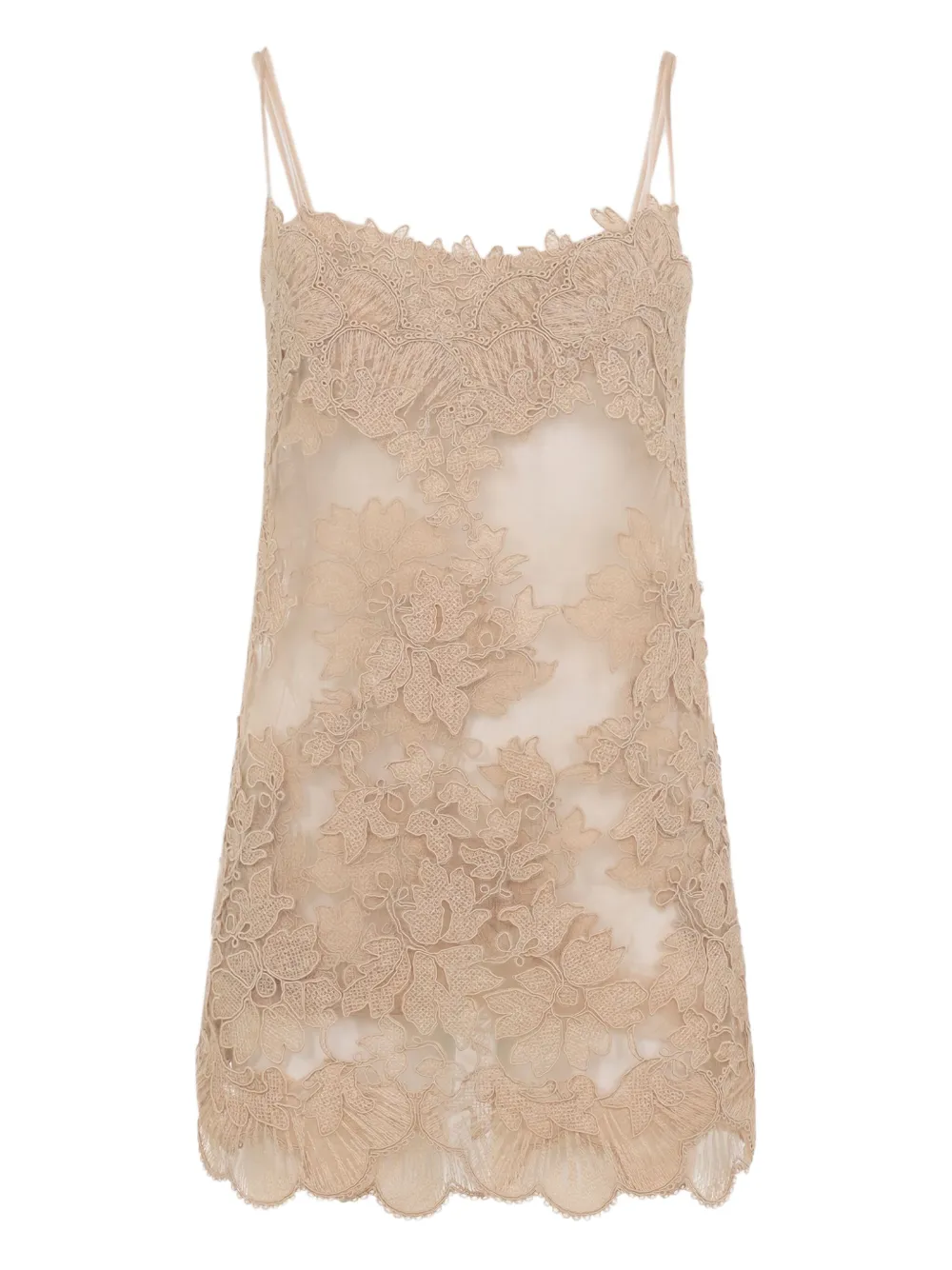 Ermanno Scervino Mini-jurk met bloemen Roze