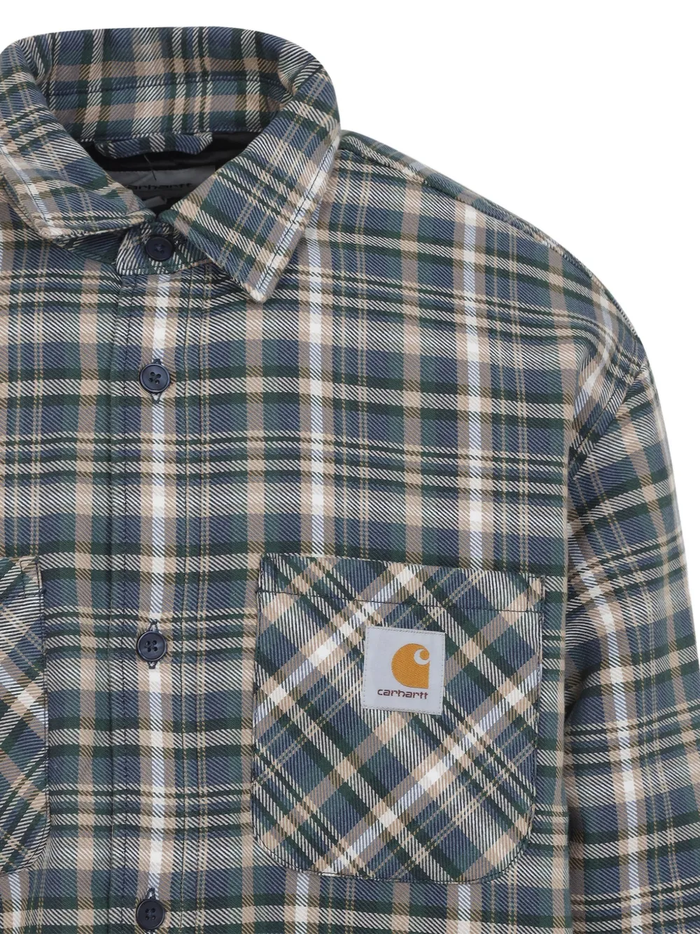 Carhartt WIP Geruit overhemd met zak Blauw