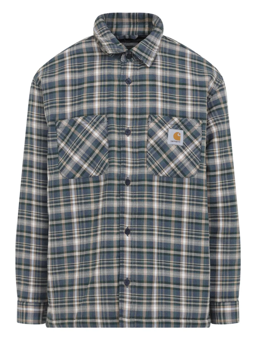 Carhartt WIP Geruit overhemd met zak Blauw