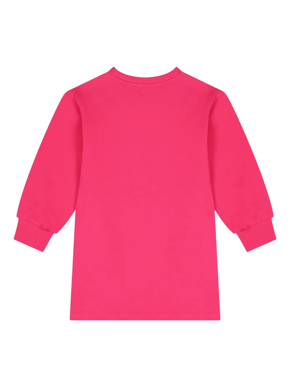 Moschino Kids Jurk met ronde hals en logo Roze