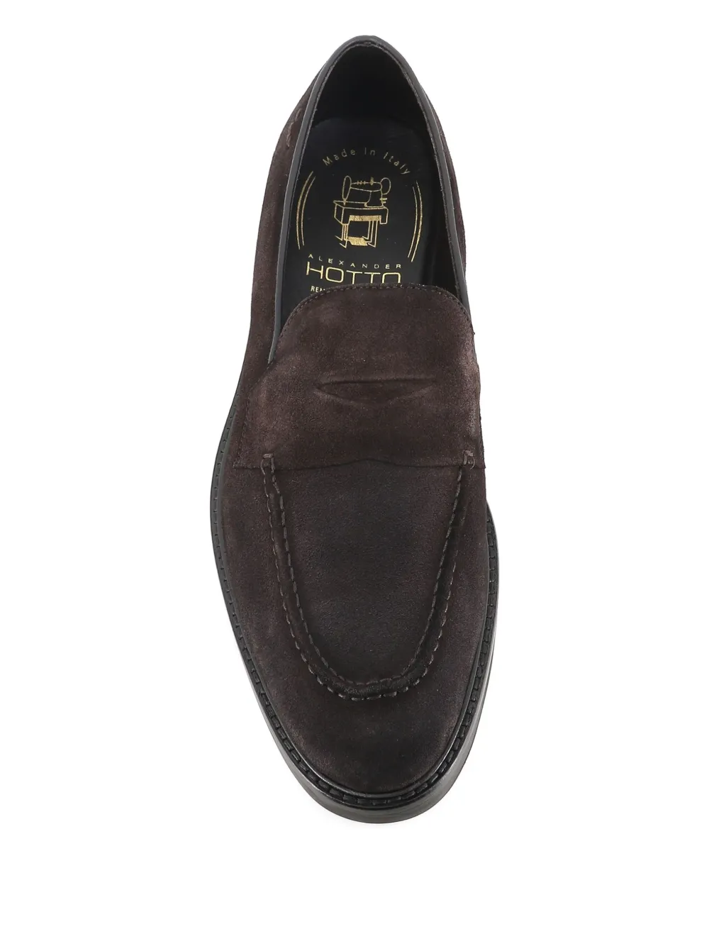 Alexander Hotto penny suede loafers Brown