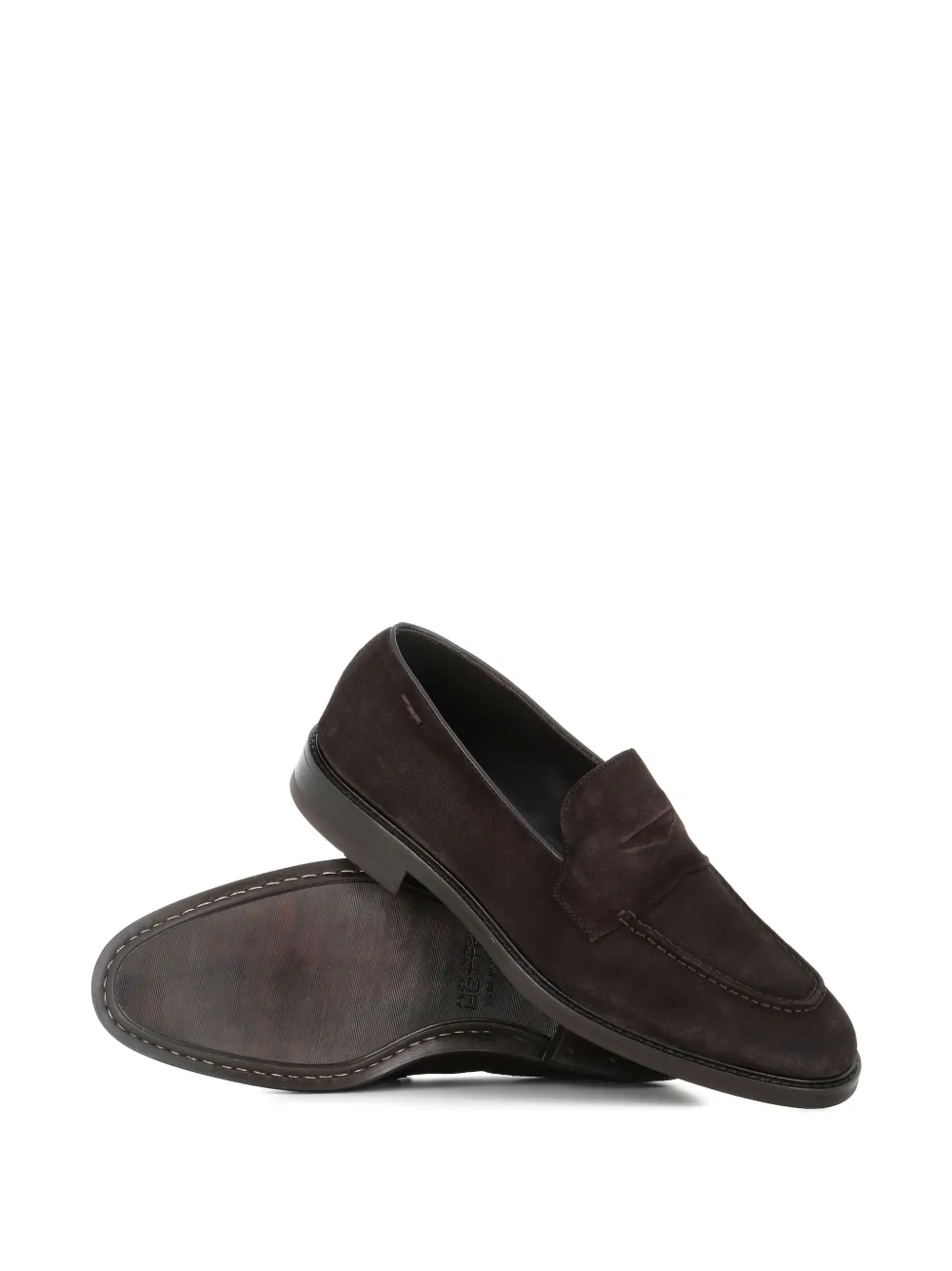 Alexander Hotto penny suede loafers Brown