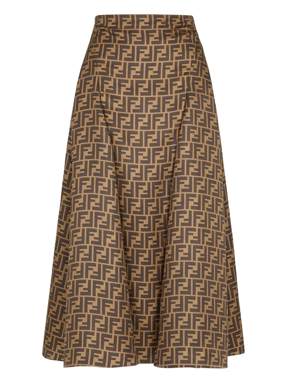 FENDI Rok met FF-print Brown