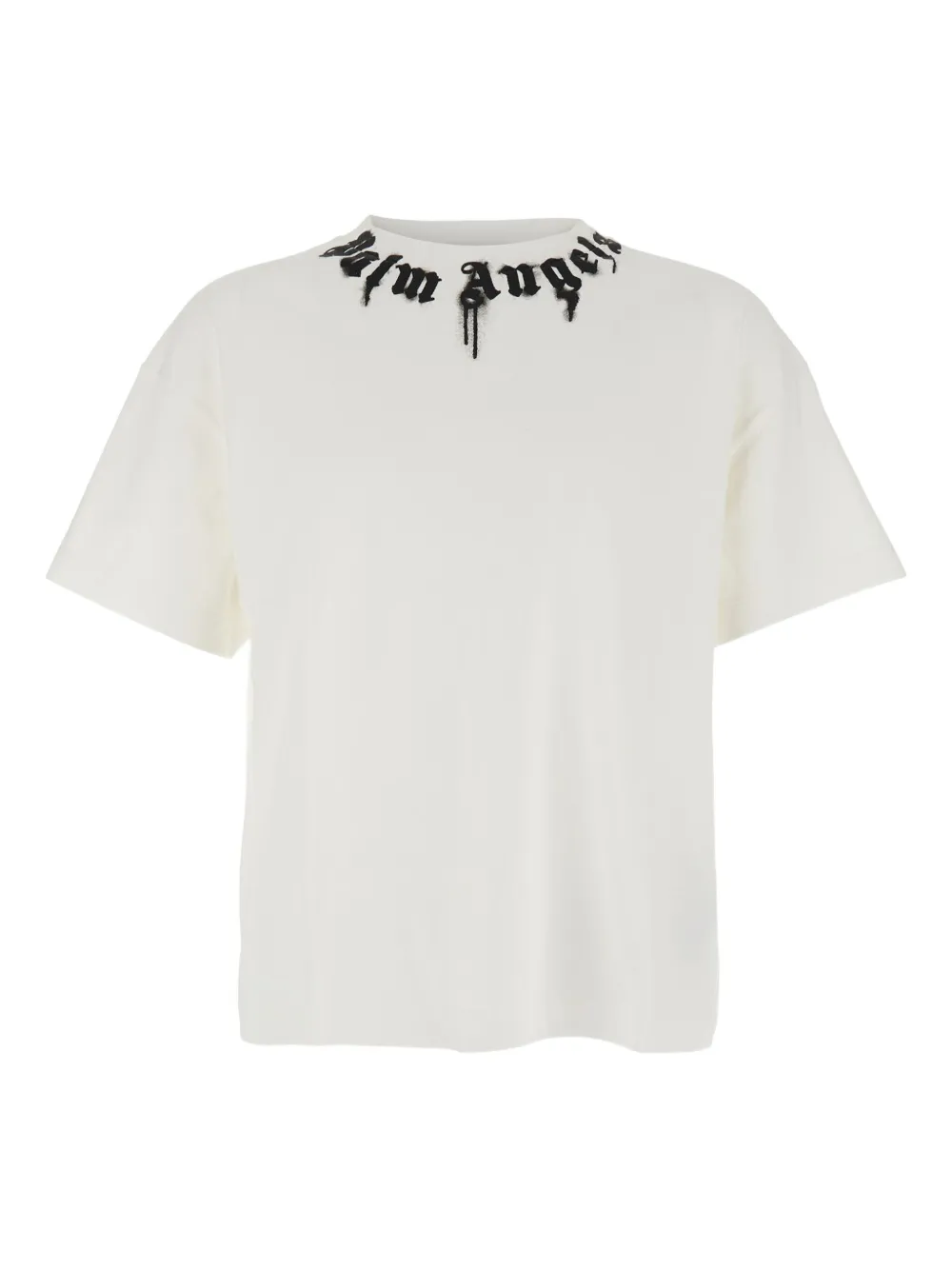 Palm Angels neck-logo T-shirt Wit