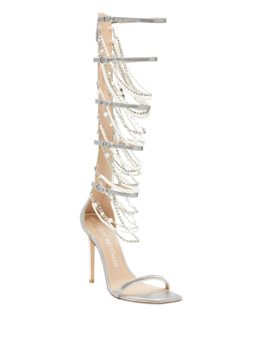 Stuart Weitzman 110mm Nudist Pearldrop Gladiator sandals | Heeled Sandals | Image 2