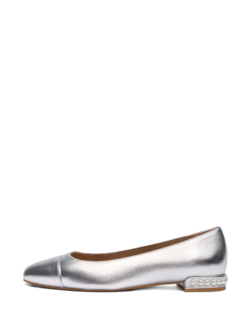 Stuart Weitzman Parel ballerina's Zilver