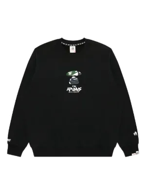 AAPE BY A BATHING APE ブラック スウェット Mサイズ AAPE BY *A BATHING APE® crew-neck Sweater | Black | FARFETCH JO
