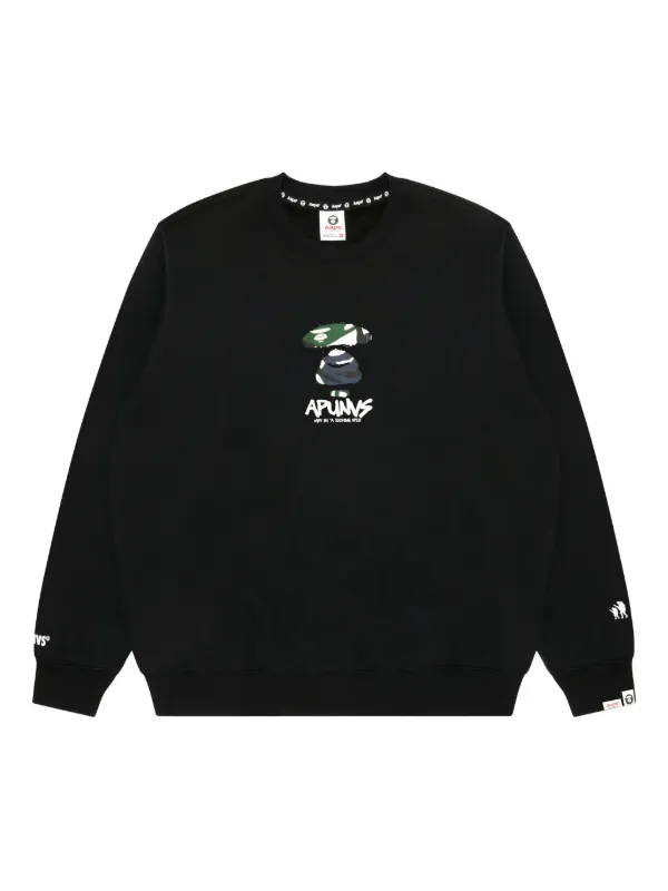 Crewneck Aape Apunvs Logo Patch Crew Neck Sweatshirt