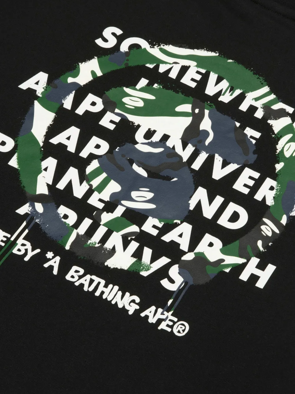 AAPE BY *A BATHING APE Sweater met ronde hals en print Zwart