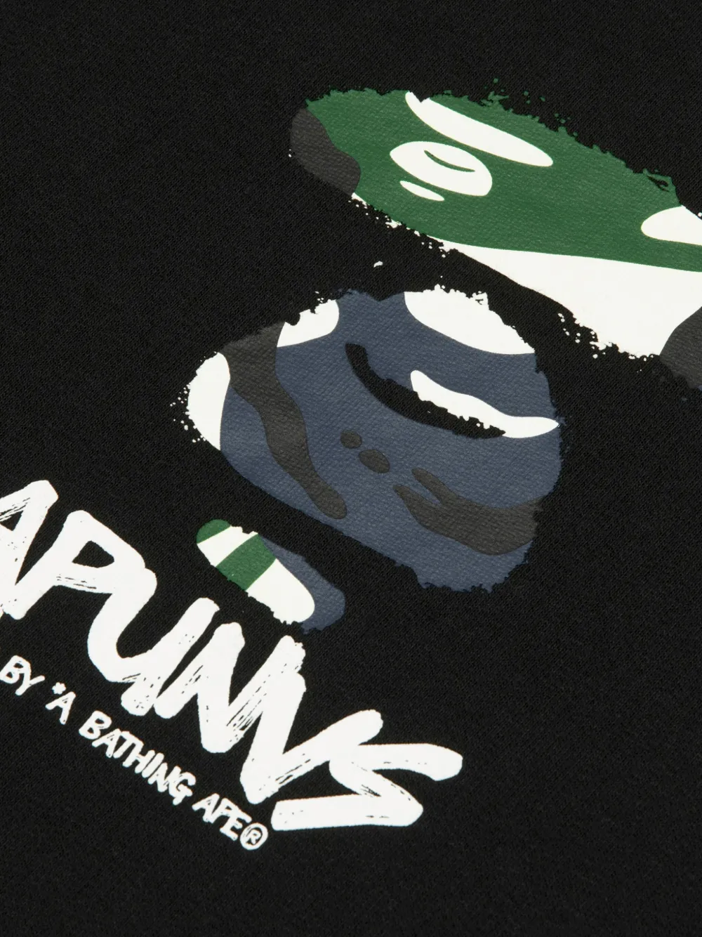 AAPE BY *A BATHING APE Sweater met ronde hals en print Zwart