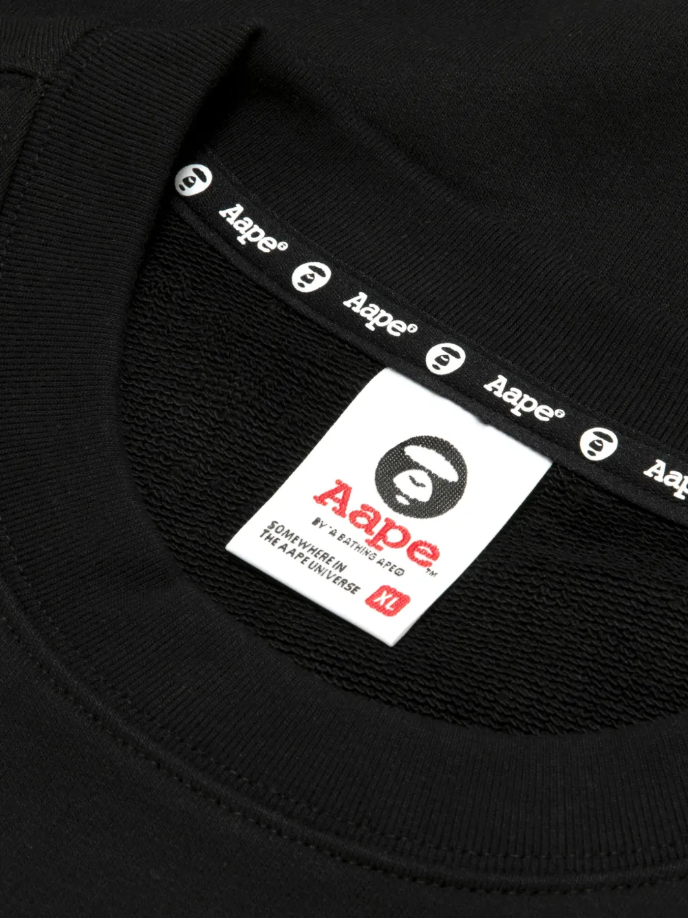 AAPE BY *A BATHING APE Sweater met ronde hals en print Zwart
