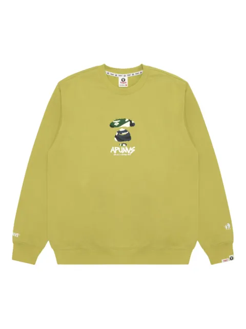 AAPE BY *A BATHING APE® سويت شيرت برقبة مستديرة وطبعة كاموفلاج