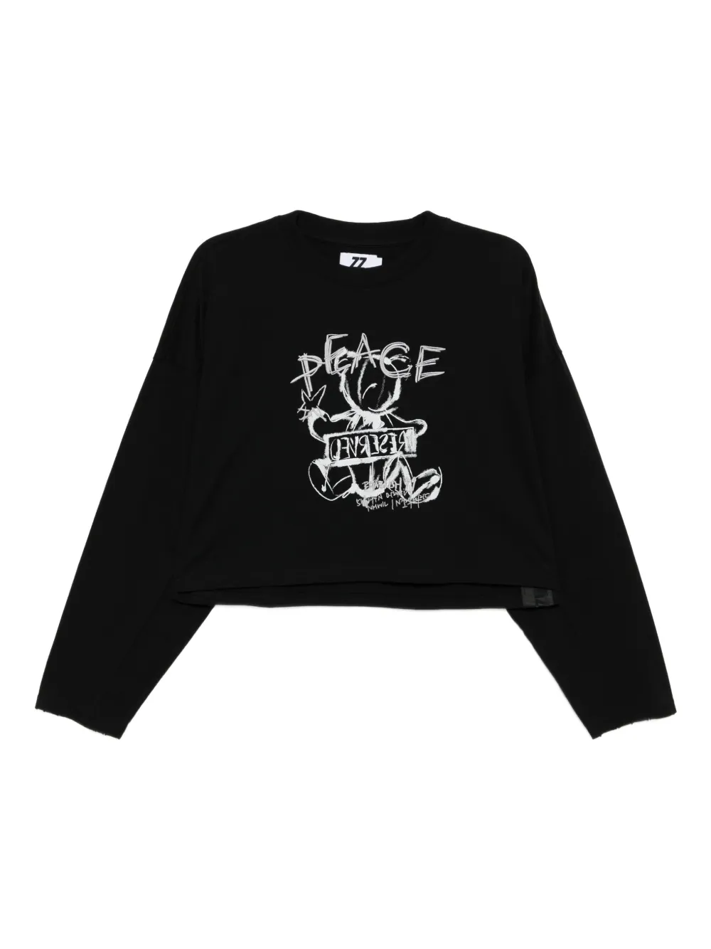 izzue graphic-print cotton T-shirt | Black | Image 1