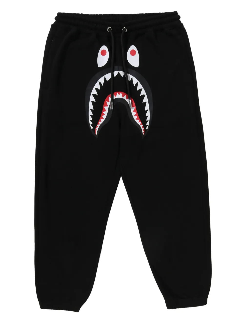 A BATHING APE® shark-head drawstring track pants | Black | Image 1