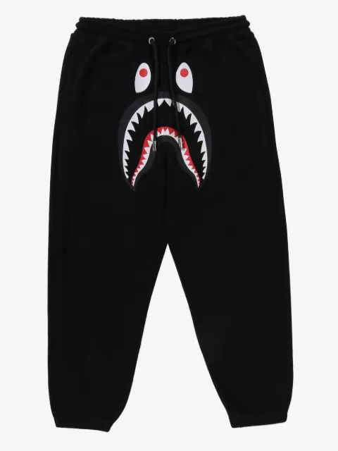 A BATHING APE® shark-head drawstring track pants