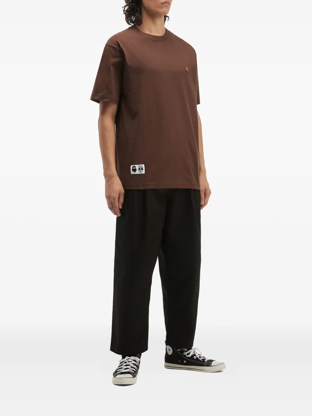 FINGERCROXX Katoenen T-shirt - Bruin