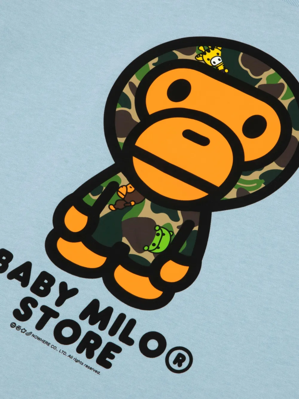 *BABY MILO STORE BY *A BATHING APE Baby-Milo T-shirt met camouflageprint Blauw