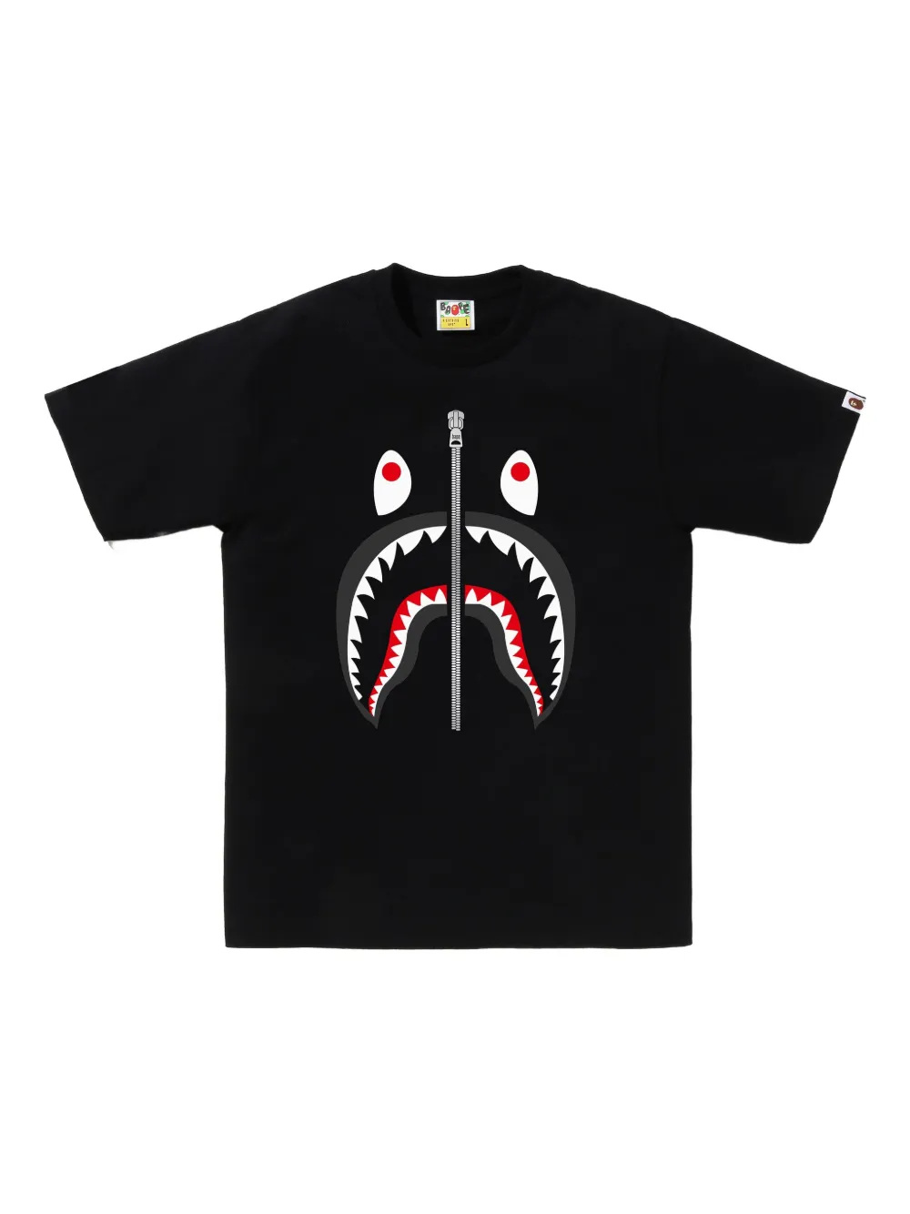 A BATHING APE Shark T-shirt Zwart