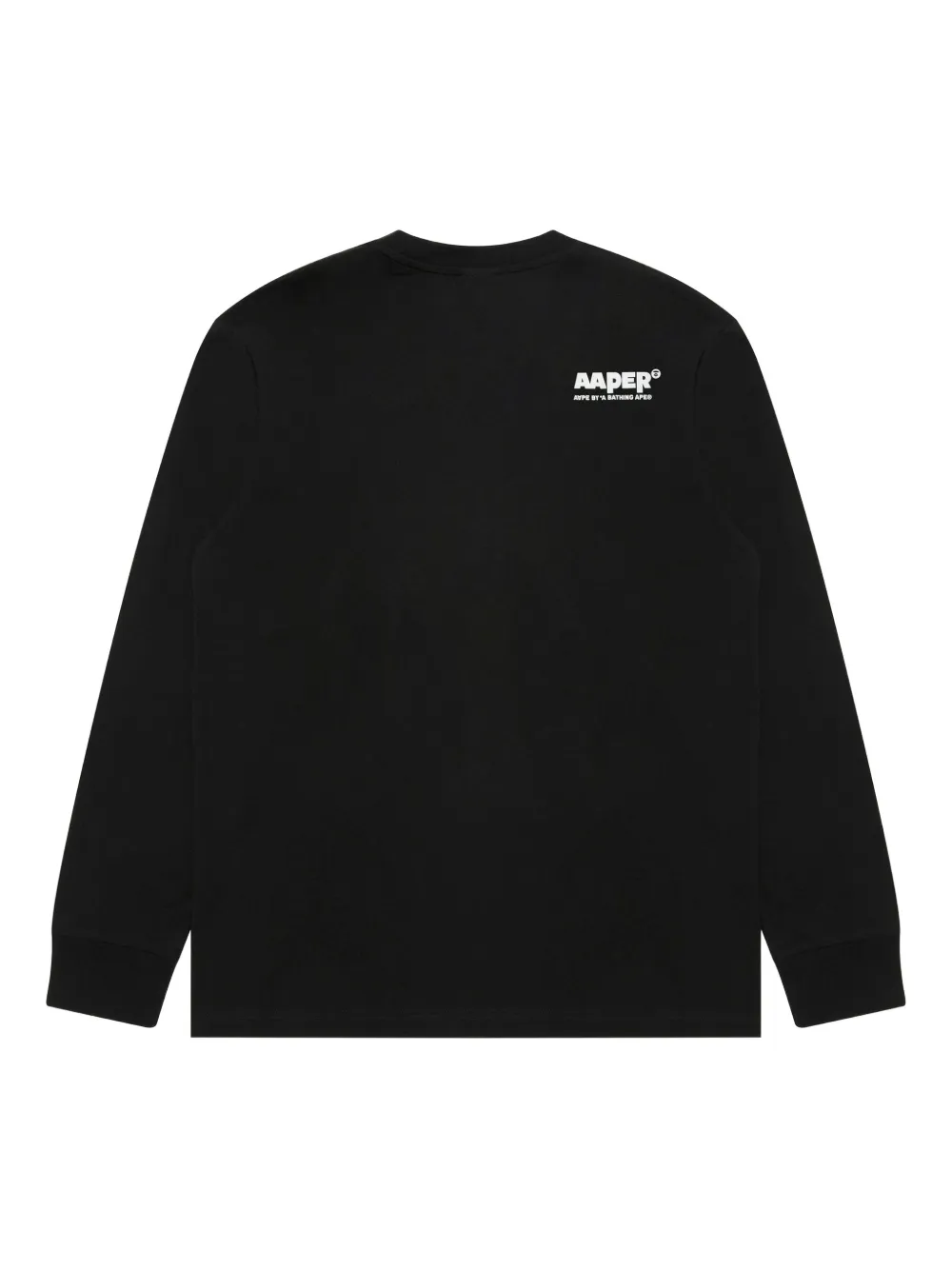 AAPE BY *A BATHING APE T-shirt met logo en lange mouwen - Zwart