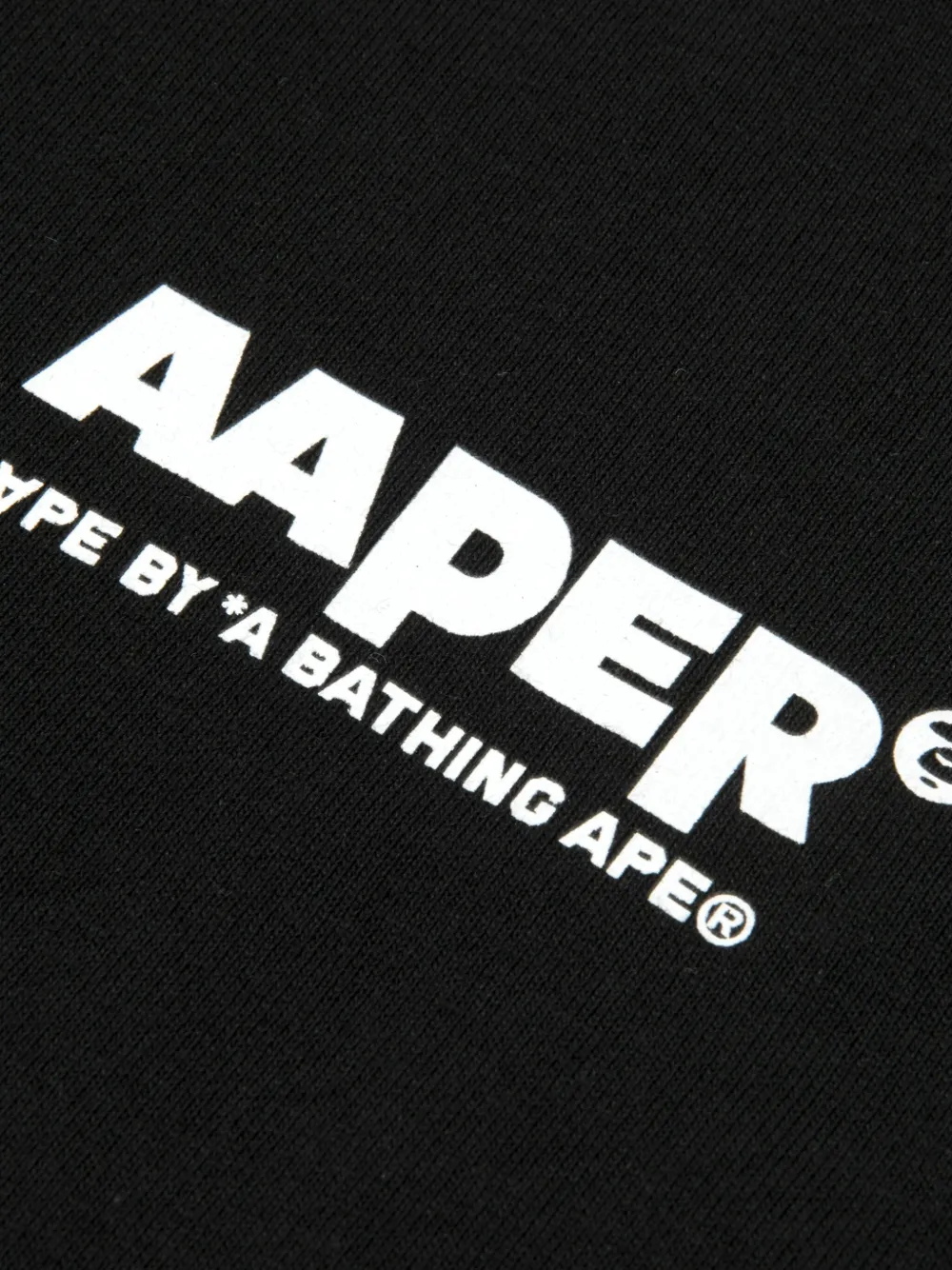 AAPE BY *A BATHING APE T-shirt met logo en lange mouwen Zwart