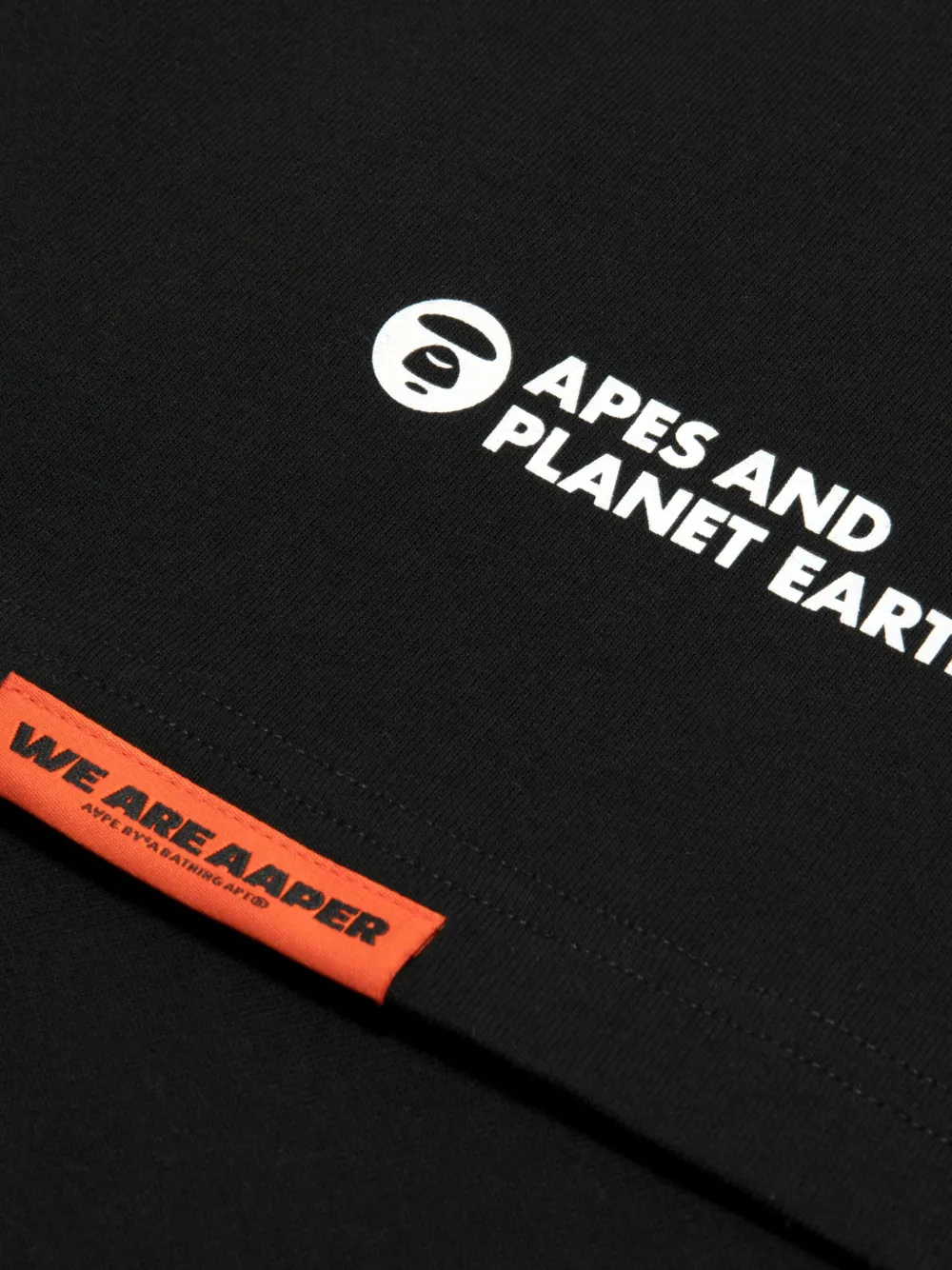 AAPE BY *A BATHING APE T-shirt met logo en lange mouwen Zwart