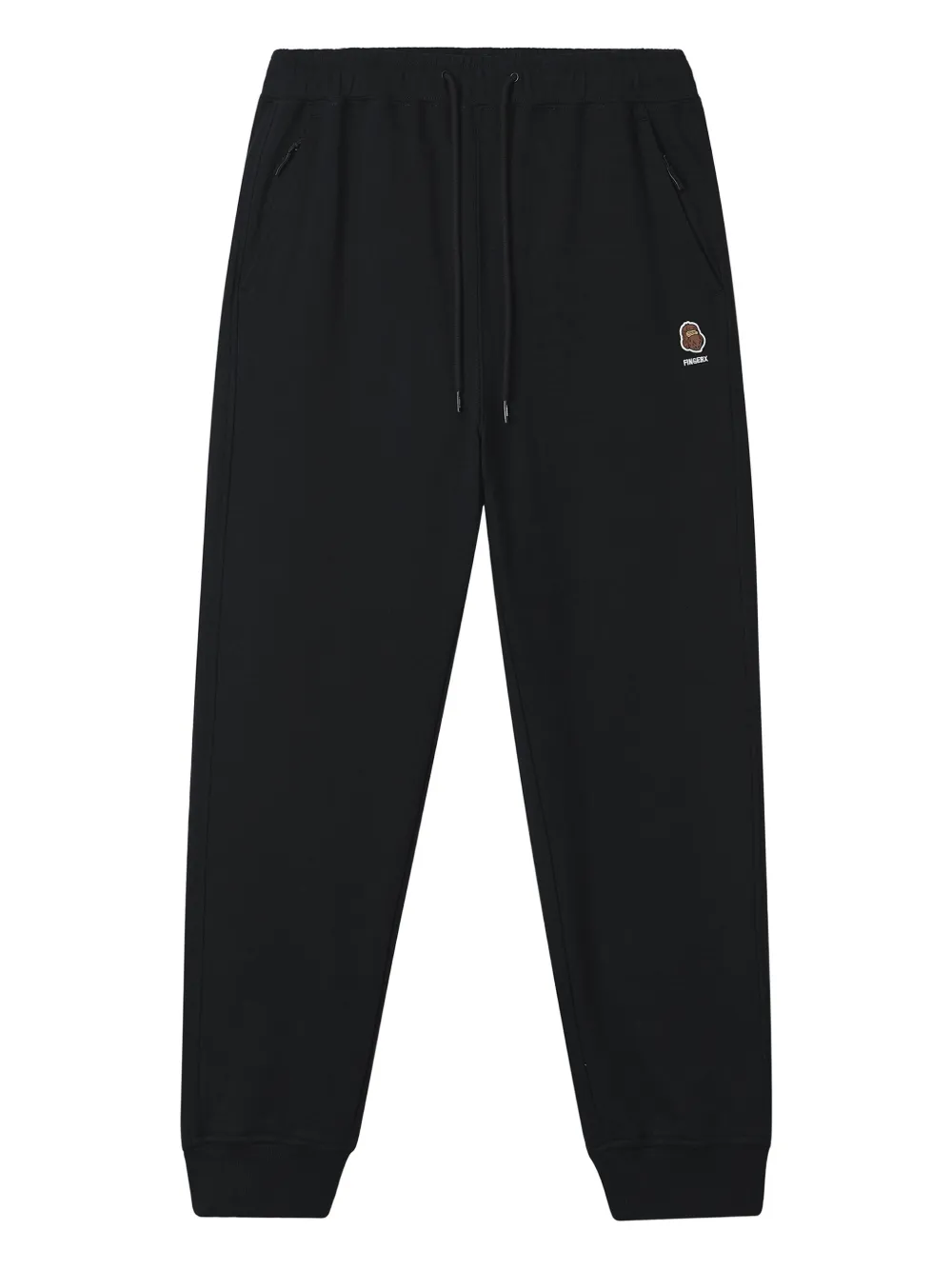 FINGERCROXX logo-patch cuffed joggers | Black | Image 1