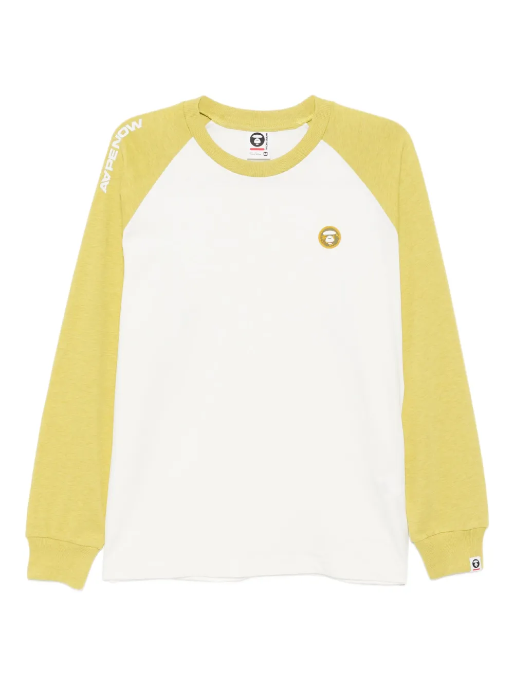 AAPE BY *A BATHING APE® raglan-sleeve logo T-shirt | Yellow | Image 1