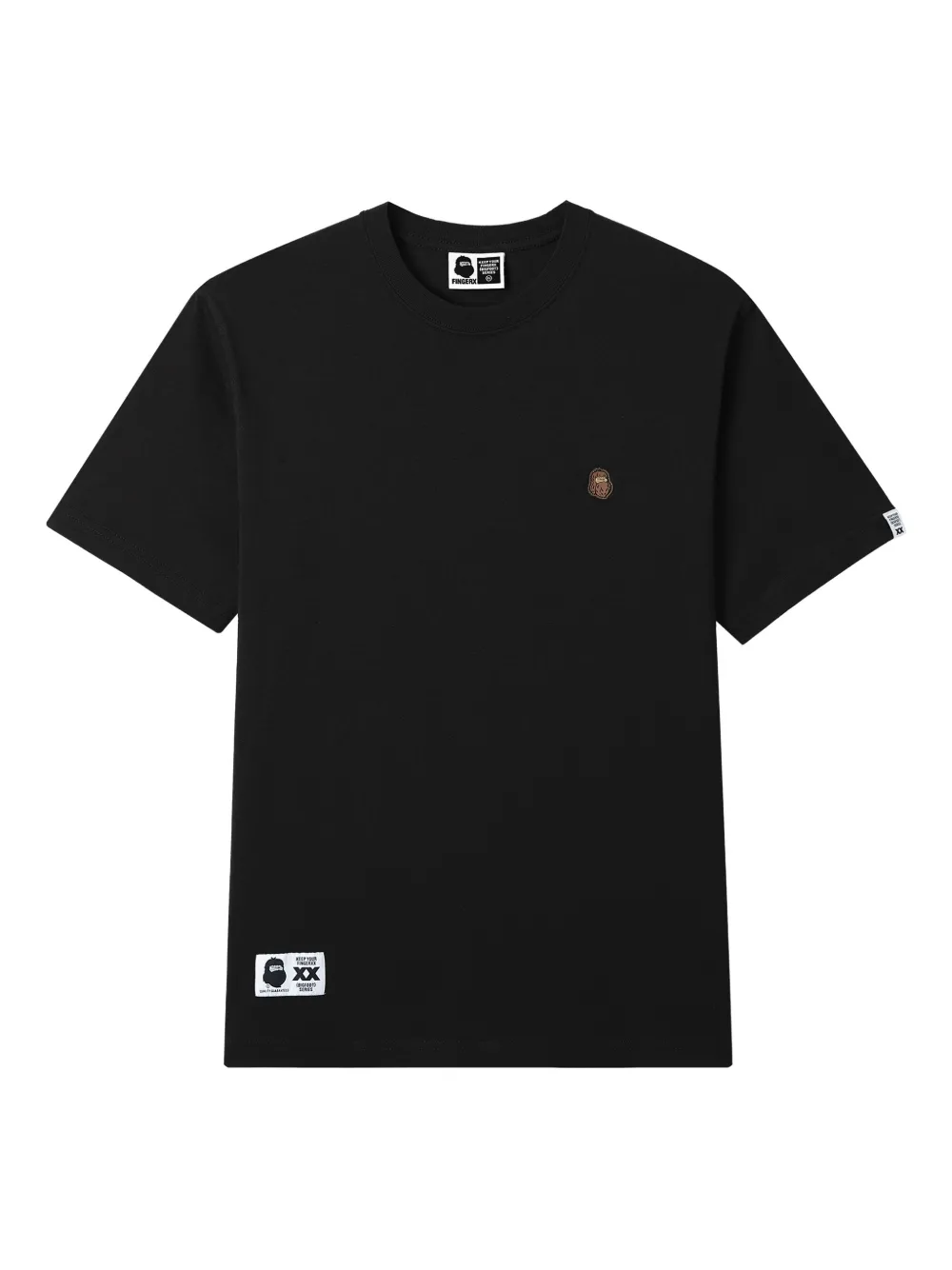 FINGERCROXX logo-appliqué T-shirt | Black | Image 1