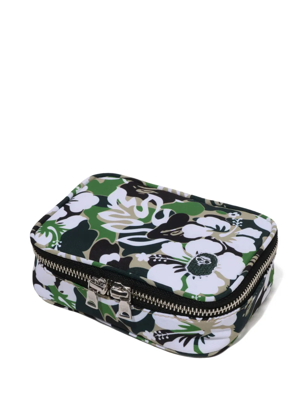 A BATHING APE Toilettas met hibiscusprint Groen