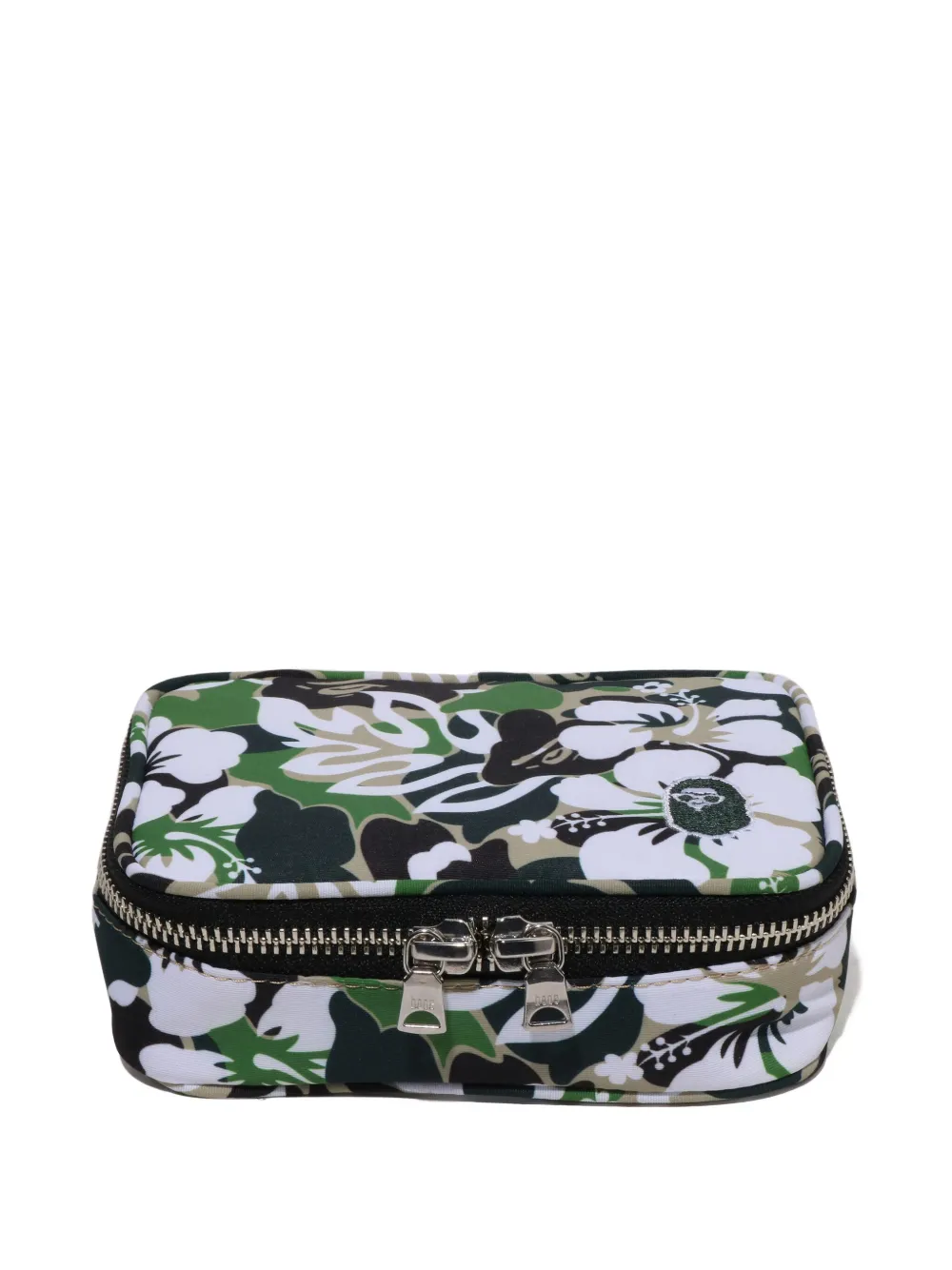 A BATHING APE Toilettas met hibiscusprint - Groen