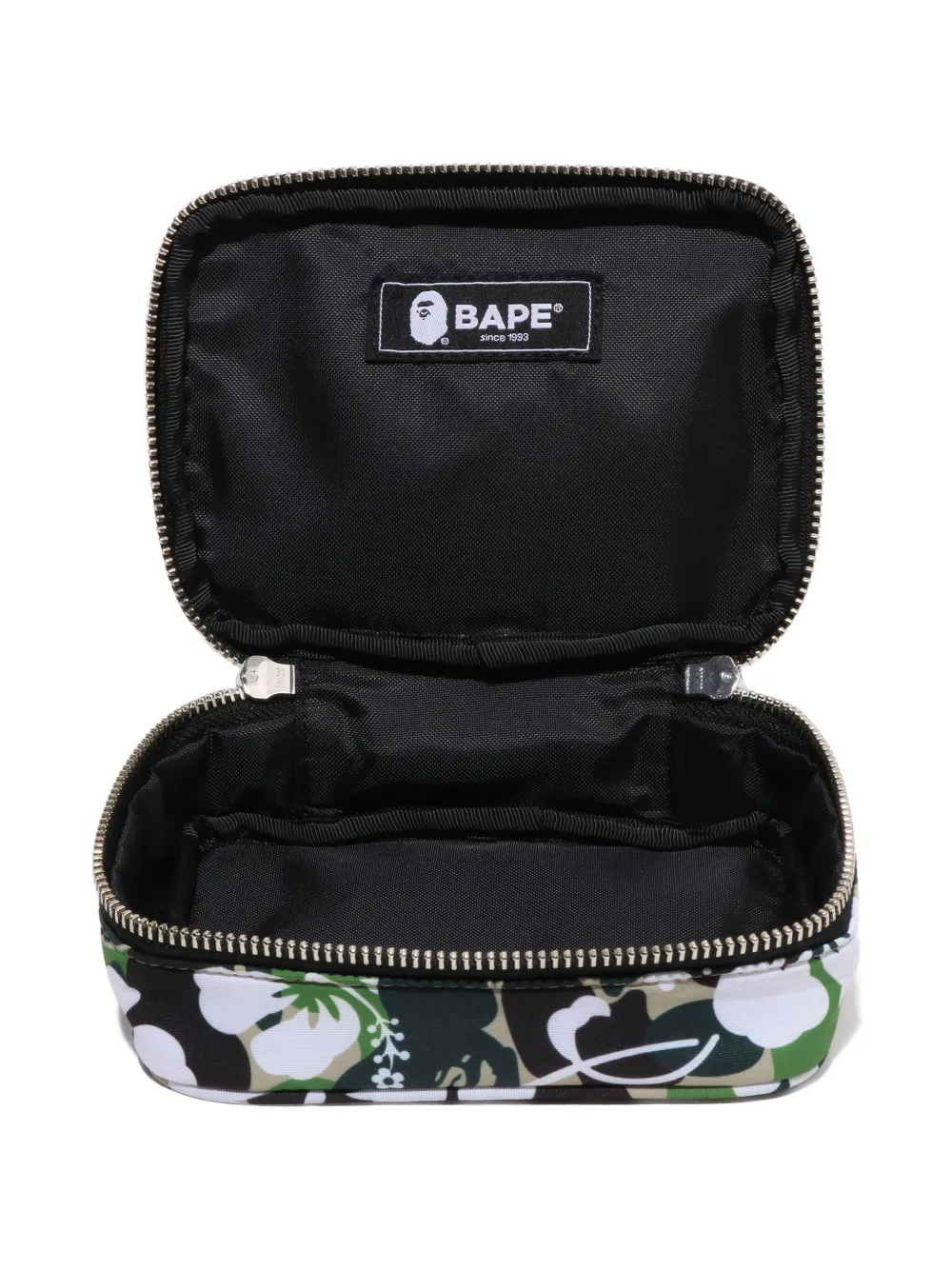 A BATHING APE Toilettas met hibiscusprint Groen