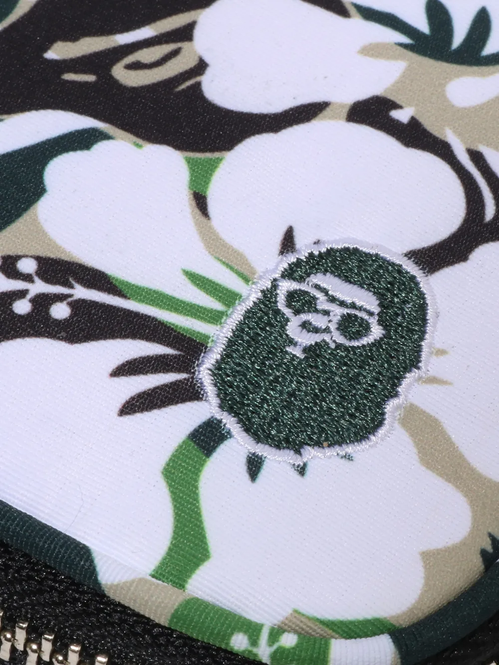 A BATHING APE Toilettas met hibiscusprint Groen